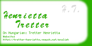 henrietta tretter business card